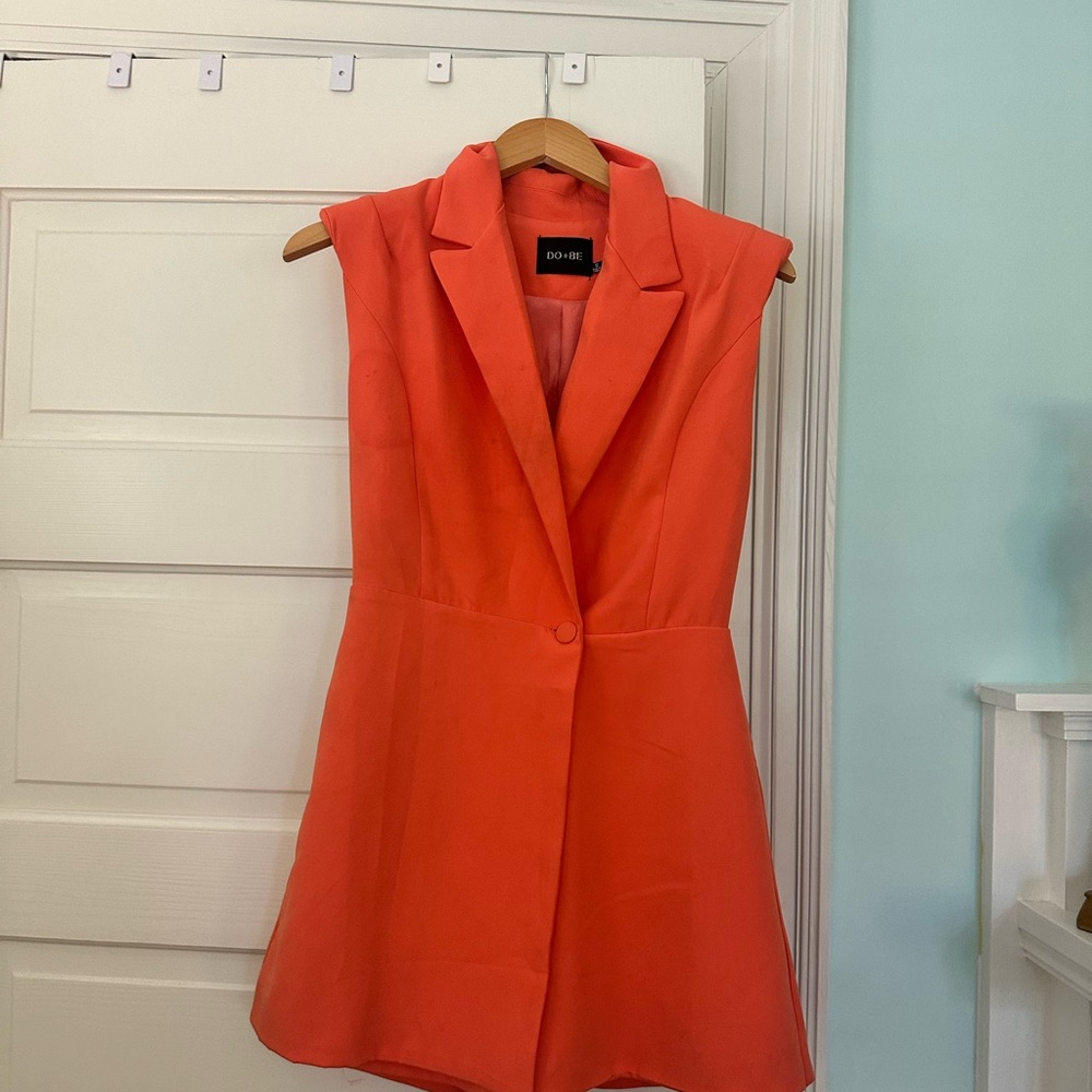 DO+BE Orange Sleeveless Sheath Mini Dress